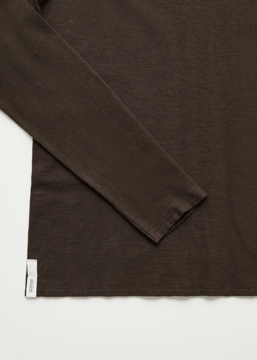 Aiayu Gentle Turtleneck | Dark Brown | Cashmere & Bomuld - Billede 4